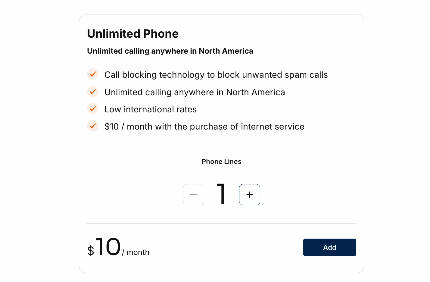 Add home phone - Race Communications - Order Now